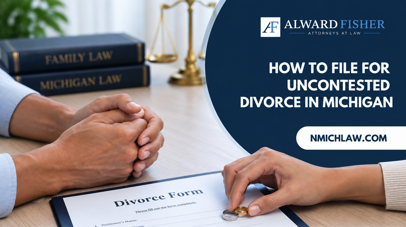 Uncontested divorce form in Michigan with Alward Fisher